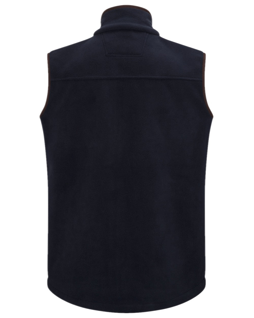 Navy Coloured Hoggs of Fife Woodhall Fleece Gilet on white background #colour_navy