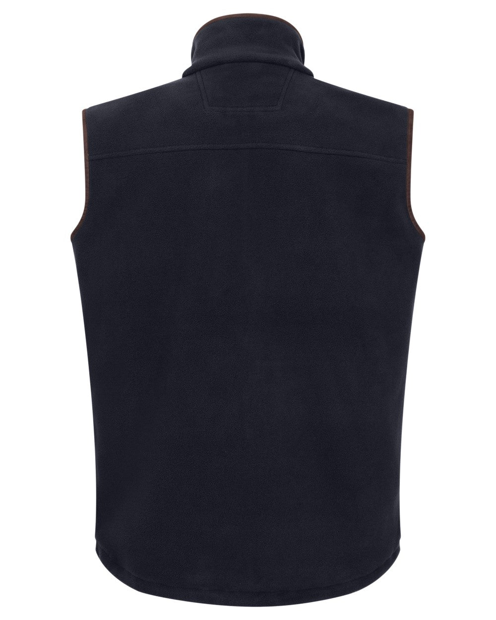Soft Black Coloured Hoggs of Fife Woodhall Fleece Gilet on white background #colour_soft-black