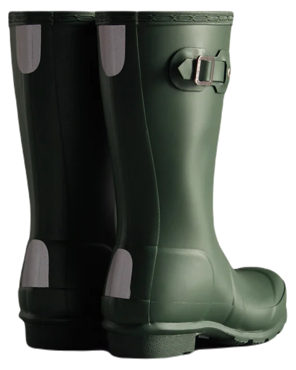 Hunter Green coloured Hunter Big Kids Original Wellington Boots on white background #colour_hunter-green