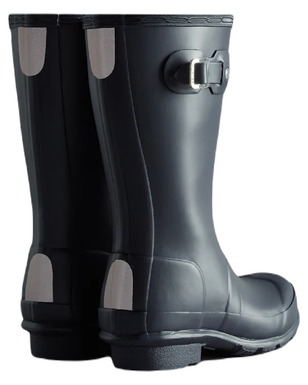 Navy coloured Hunter Big Kids Original Wellington Boots on white background #colour_navy