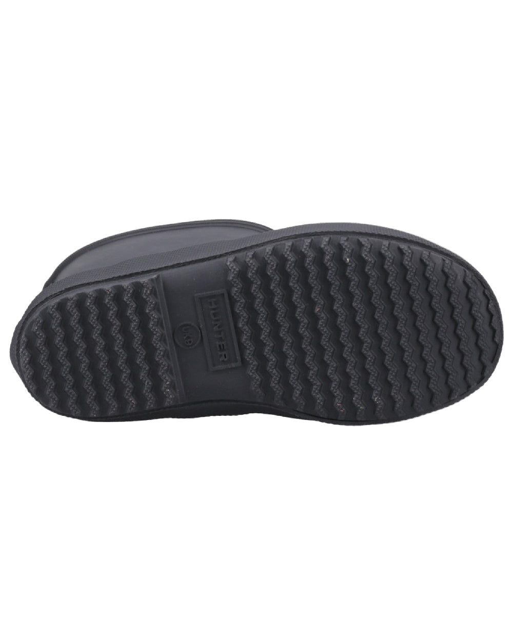 Black Coloured Hunter Kids First Classic Wellingtons on white background #colour_black
