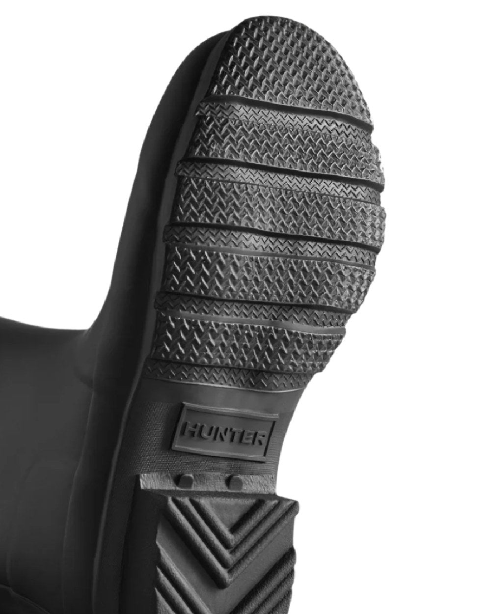 Black coloured Hunter Little Kids Original Wellington Boots on white background #colour_black