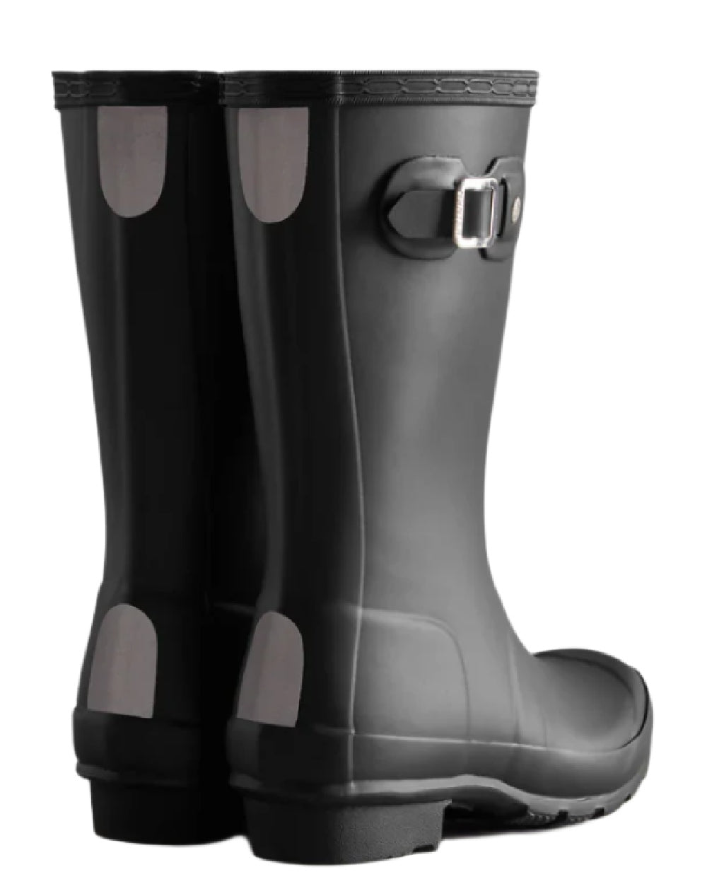 Black coloured Hunter Little Kids Original Wellington Boots on white background #colour_black