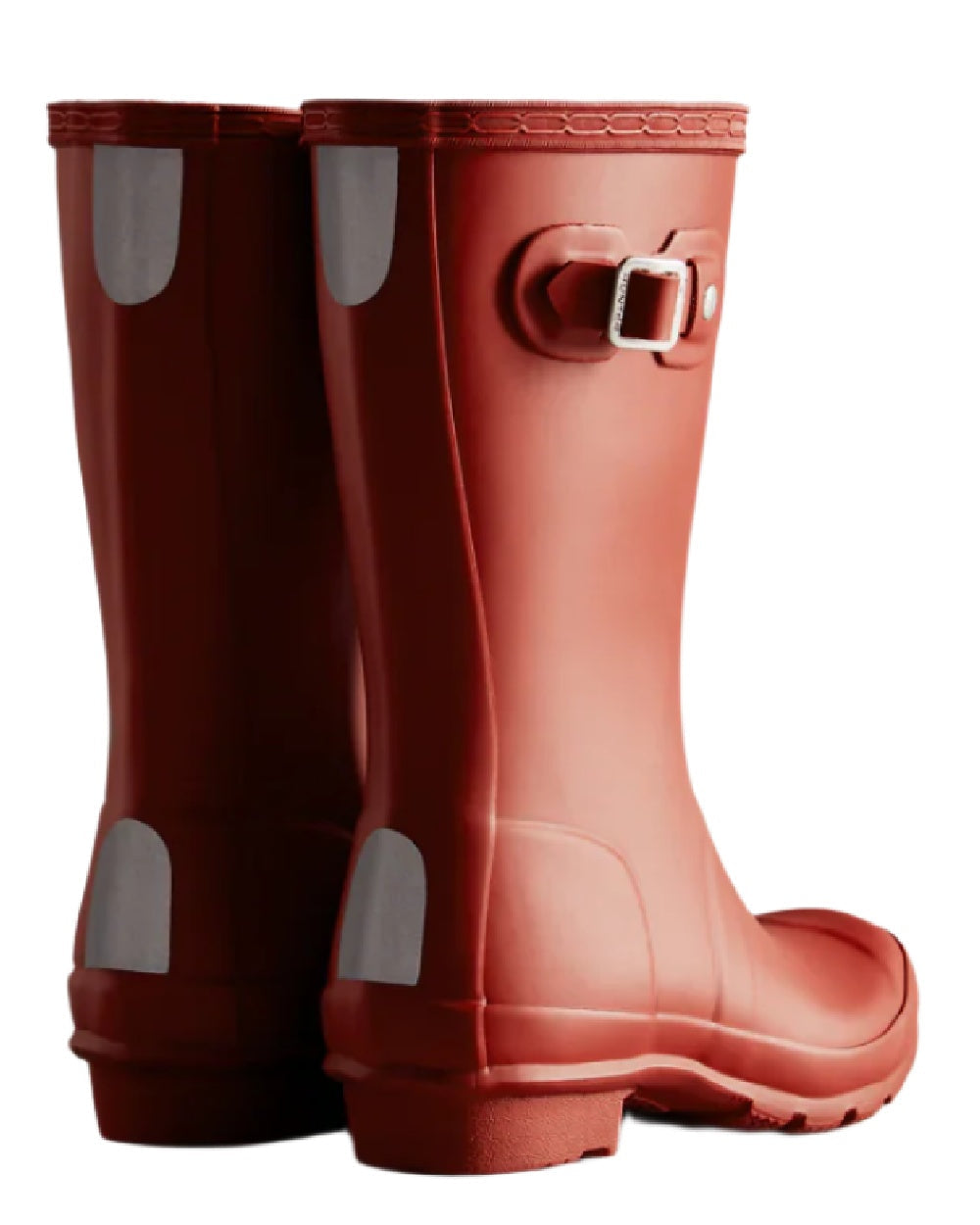 Military Red coloured Hunter Little Kids Original Wellington Boots on white background #colour_military-red