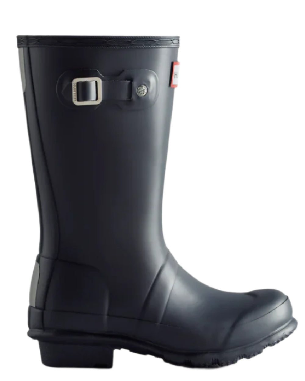 Navy coloured Hunter Little Kids Original Wellington Boots on white background #colour_navy