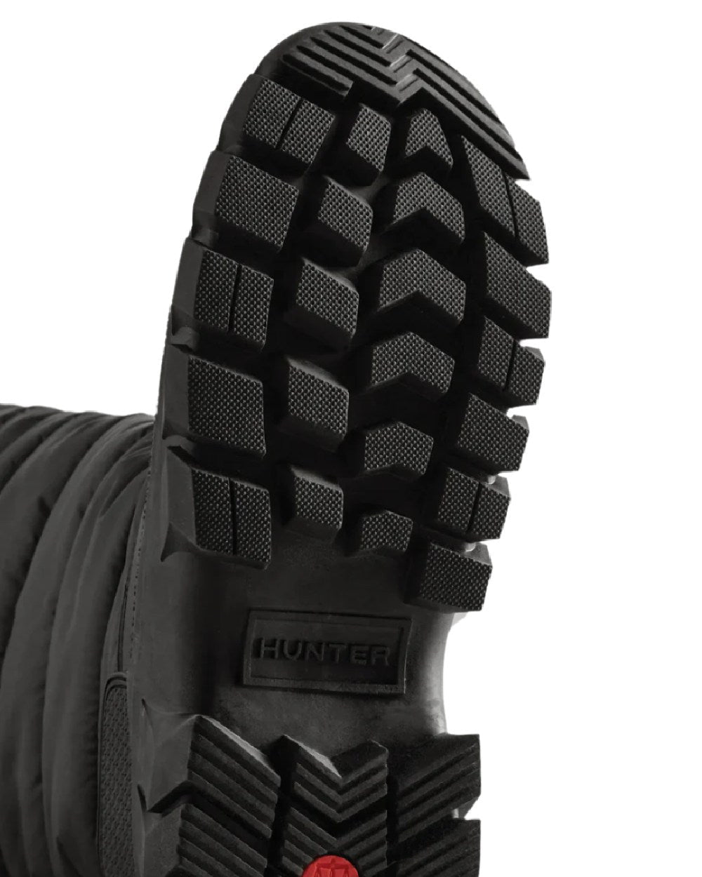 Black coloured Hunter Womens Intrepid Insulated Tall Snow Boots on white background #colour_black