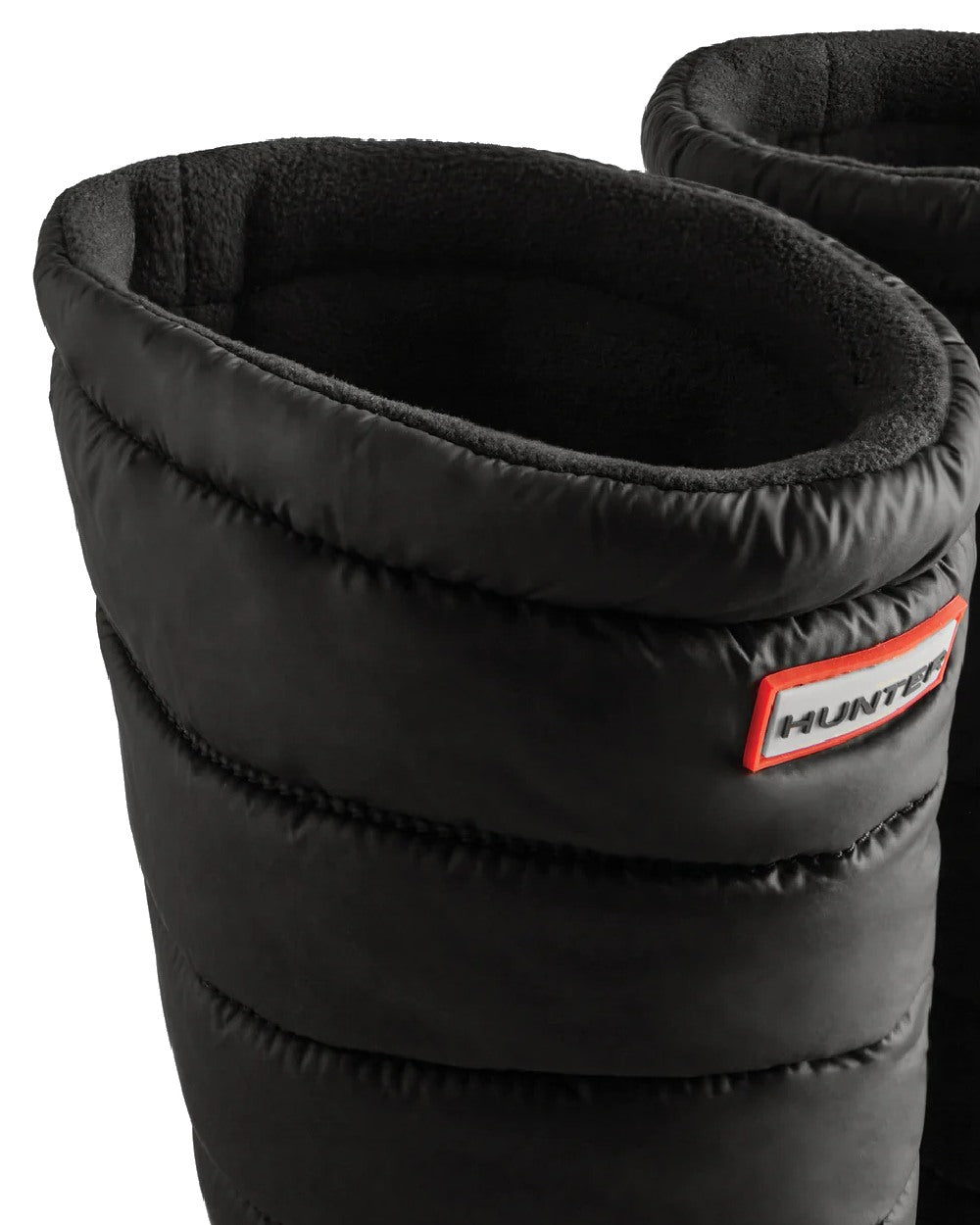Black coloured Hunter Womens Intrepid Insulated Tall Snow Boots on white background #colour_black