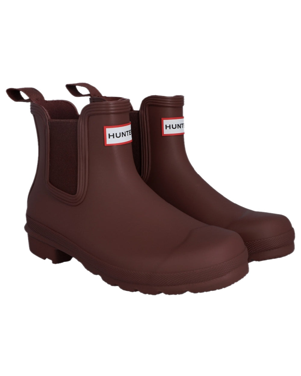 Merlot Coloured Hunter Womens Original Chelsea Boots on white background
#colour_merlot