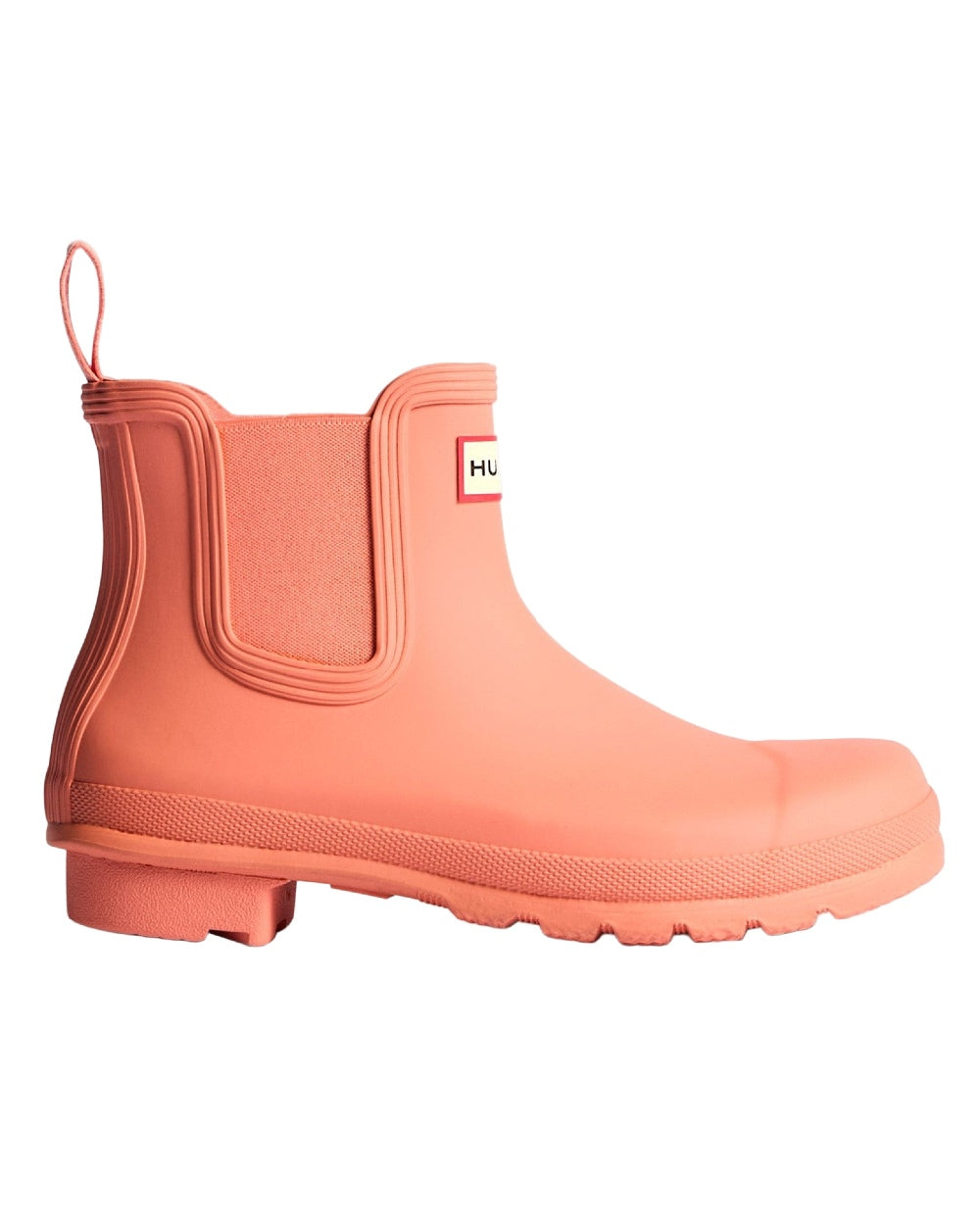 Terracotta Coloured Hunter Womens Original Chelsea Boots on white background
#colour_terracotta