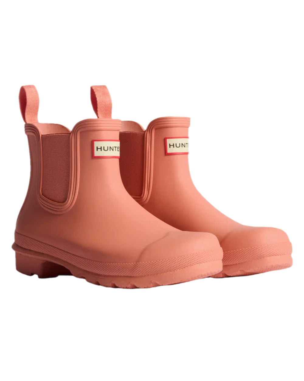 Terracotta Coloured Hunter Womens Original Chelsea Boots on white background
#colour_terracotta