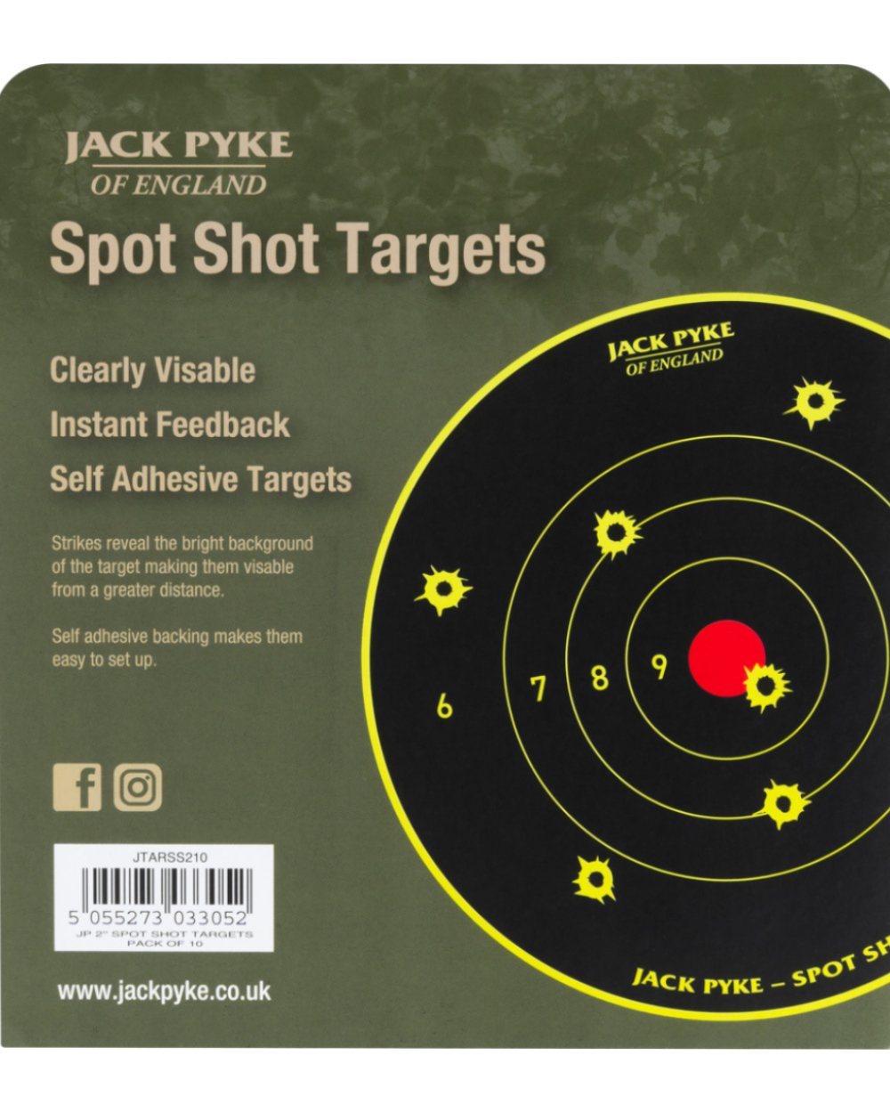 Jack Pyke 2'' Spot Shot Targets on white background