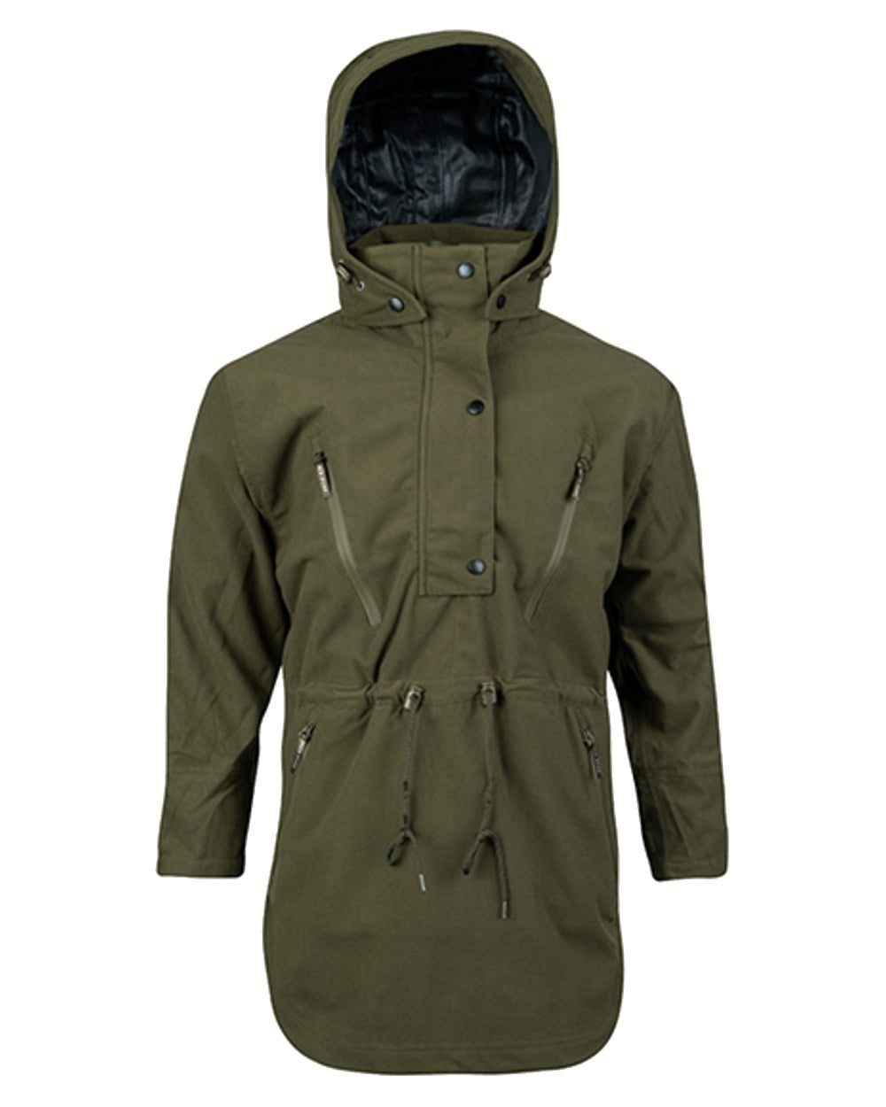 Moss Green coloured Jack Pyke Argyll Smock on white background #colour_moss-green