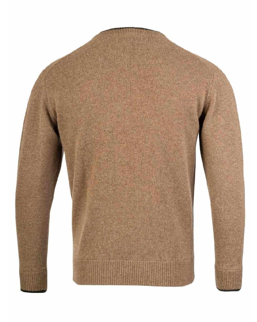 Barley coloured Jack Pyke Ashcombe 100% Lambswool V-Neck on white background #colour_barley