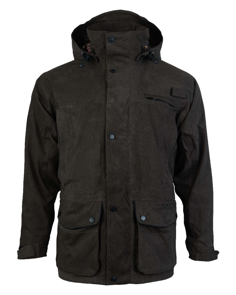 Olive coloured Jack Pyke Ashcombe Jacket on white background #colour_olive