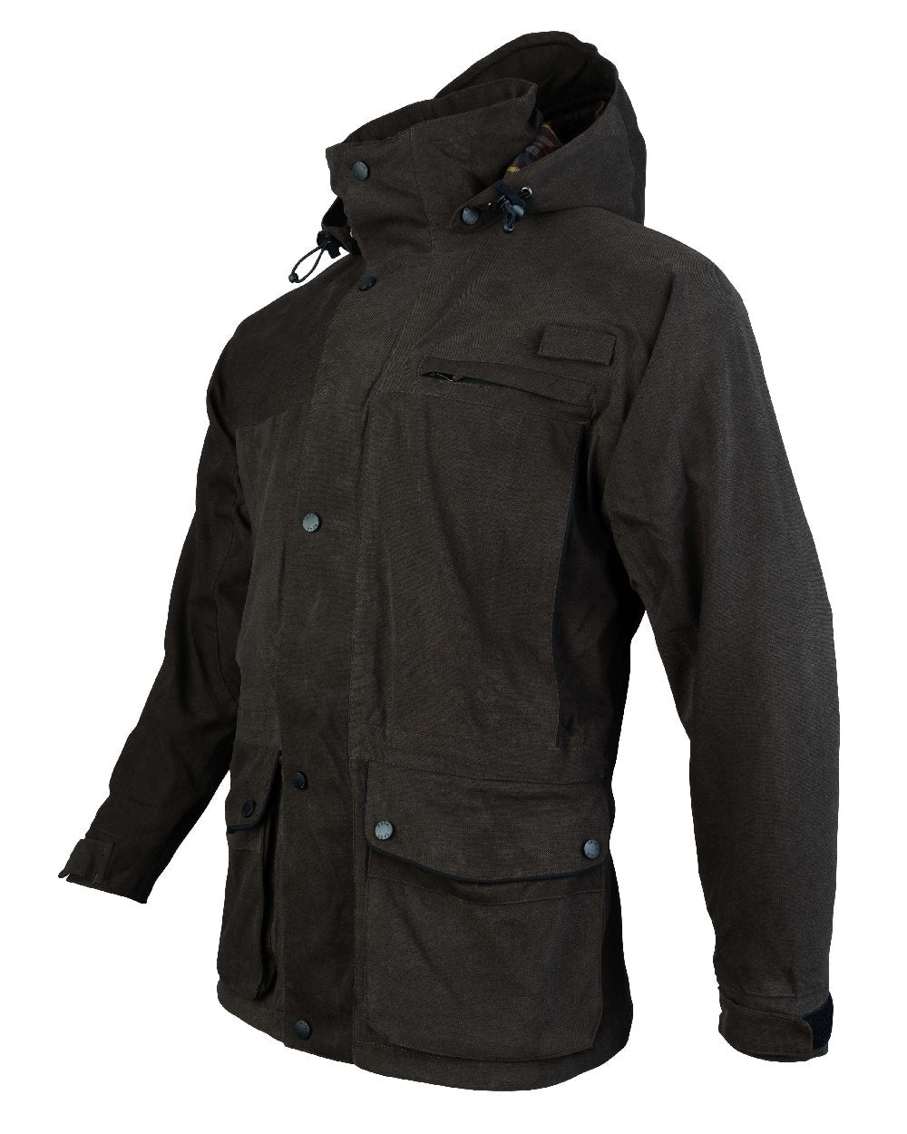 Olive coloured Jack Pyke Ashcombe Jacket on white background #colour_olive