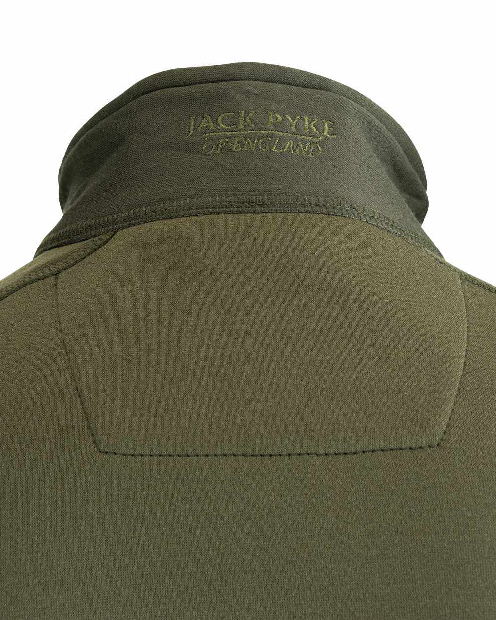Green coloured Jack Pyke Ashcombe Technical Fleece Jacket on white background #colour_green