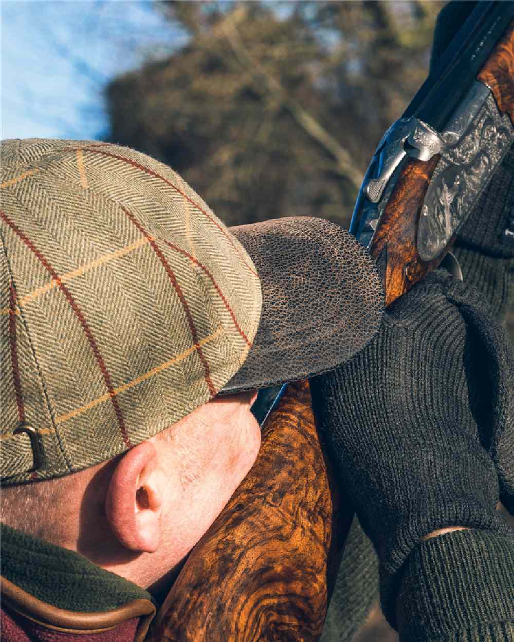 Tweed coloured Jack Pyke Baseball Hat on blurry background #colour_tweed