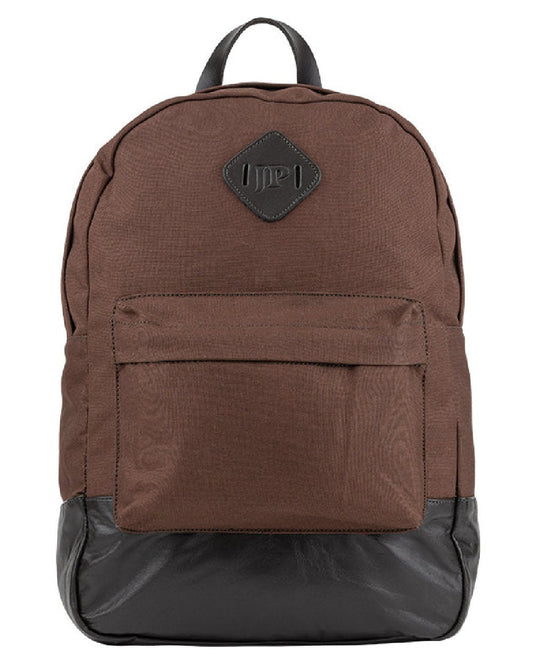 Brown coloured Jack Pyke Canvas Back Pack on white background #colour_brown