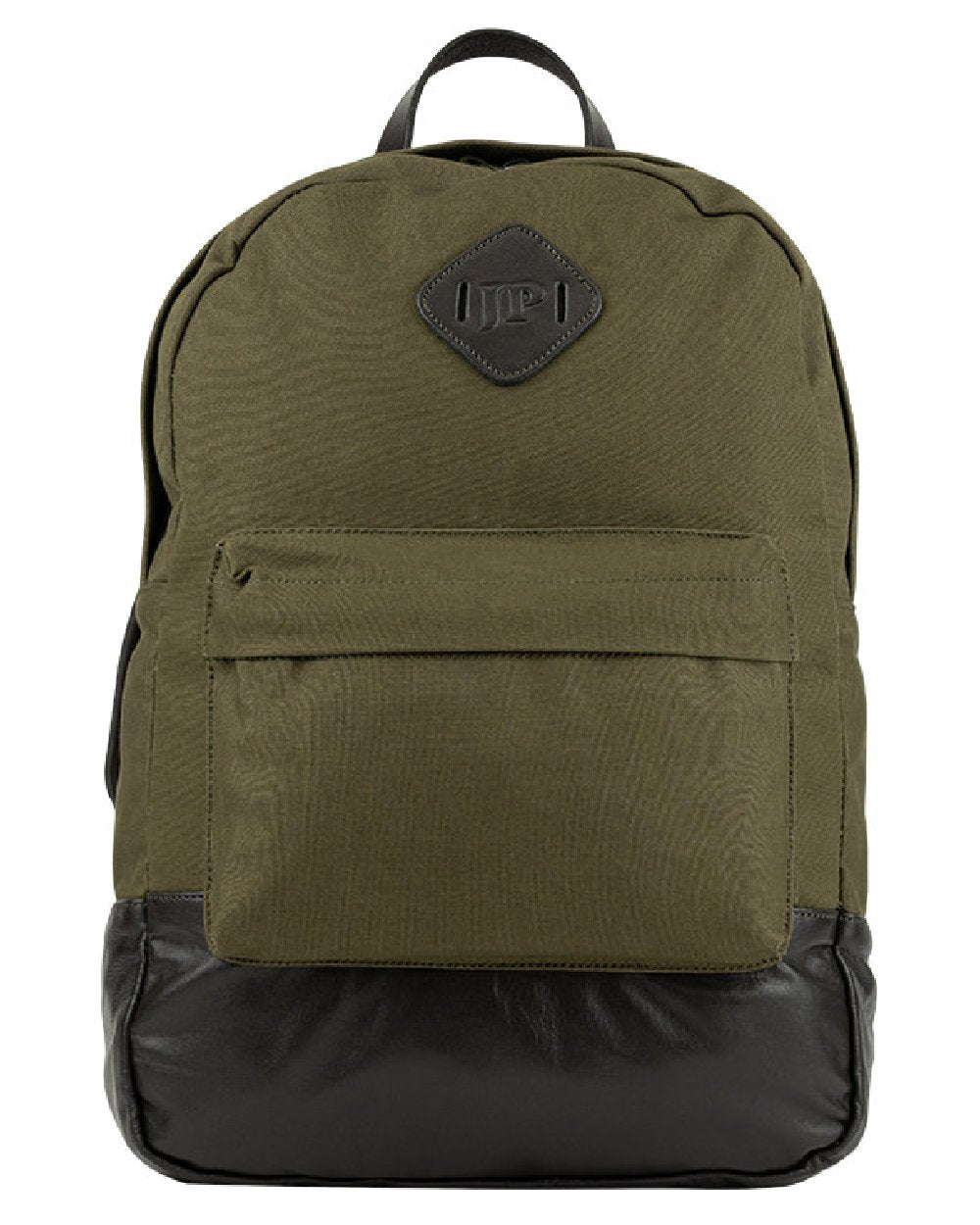 Green coloured Jack Pyke Canvas Back Pack on white background #colour_green