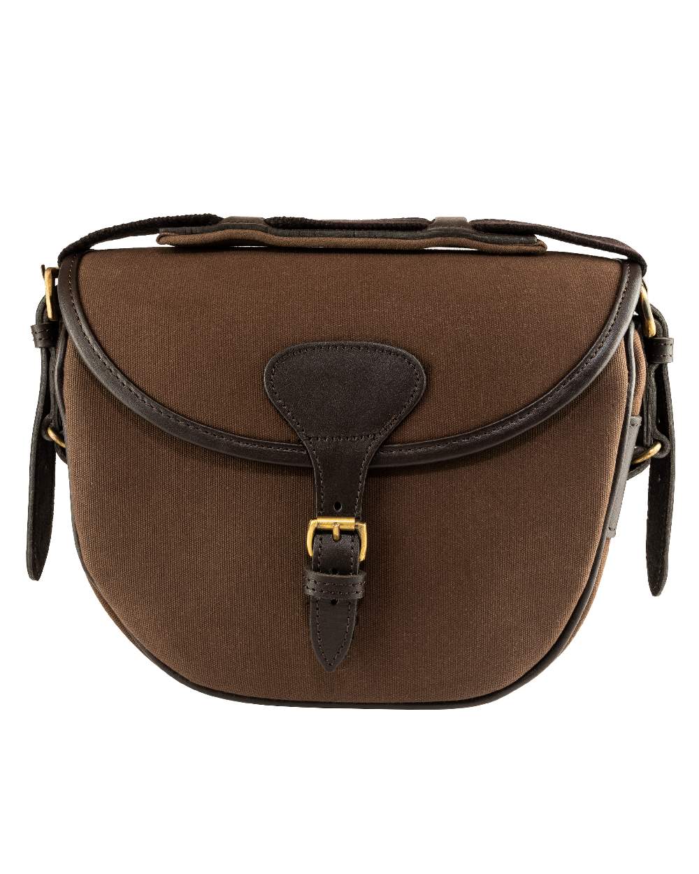 Brown coloured Jack Pyke Canvas Cartridge Bag on white background #colour_brown