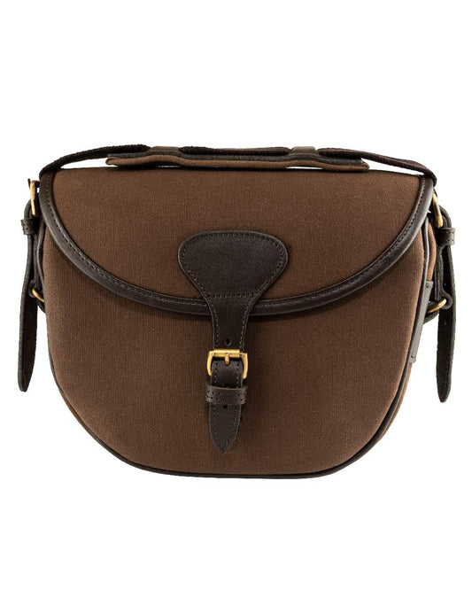 Brown coloured Jack Pyke Canvas Cartridge Bag on white background #colour_brown