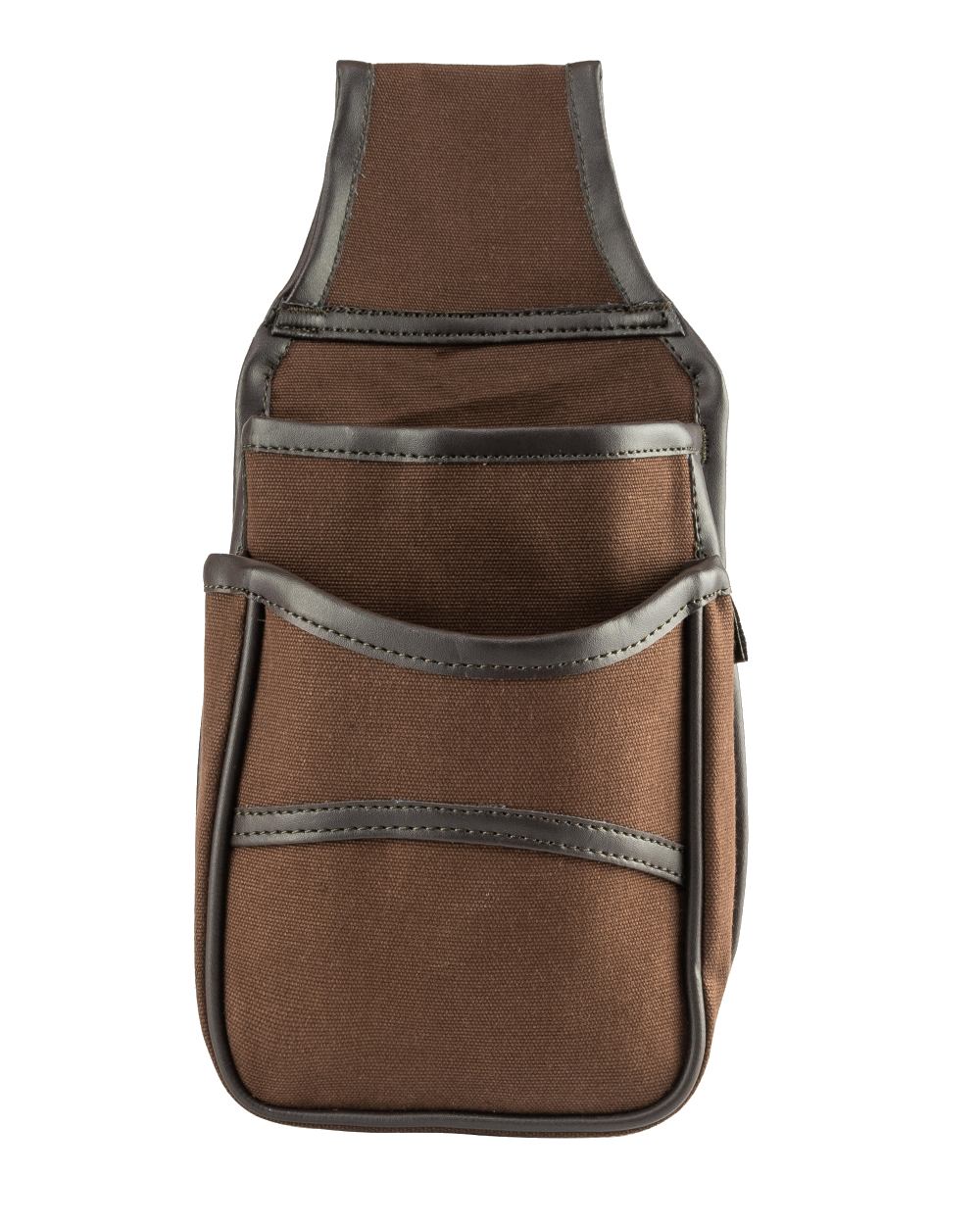 Brown coloured Jack Pyke Canvas Cartridge Pouch on white background #colour_brown