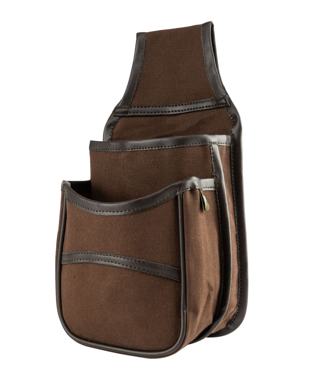 Brown coloured Jack Pyke Canvas Cartridge Pouch on white background #colour_brown