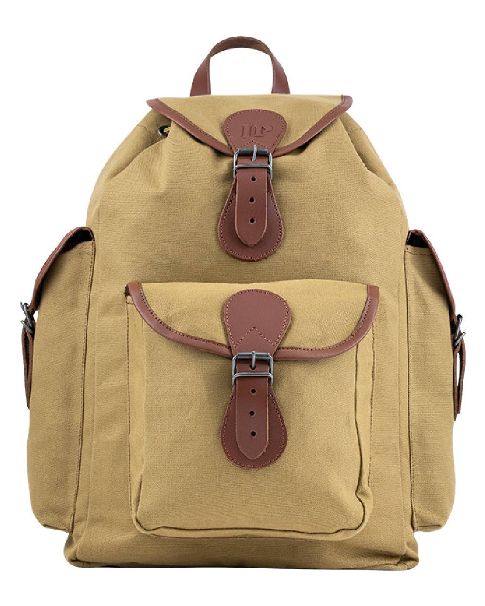 Fawn coloured Jack Pyke Canvas Day Pack on white background #colour_fawn