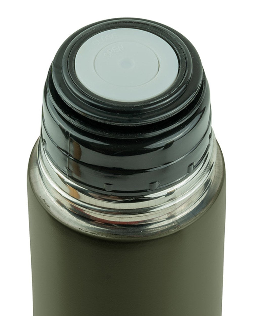 Green coloured Jack Pyke Cartridge Flask 500ml on white background #colour_green