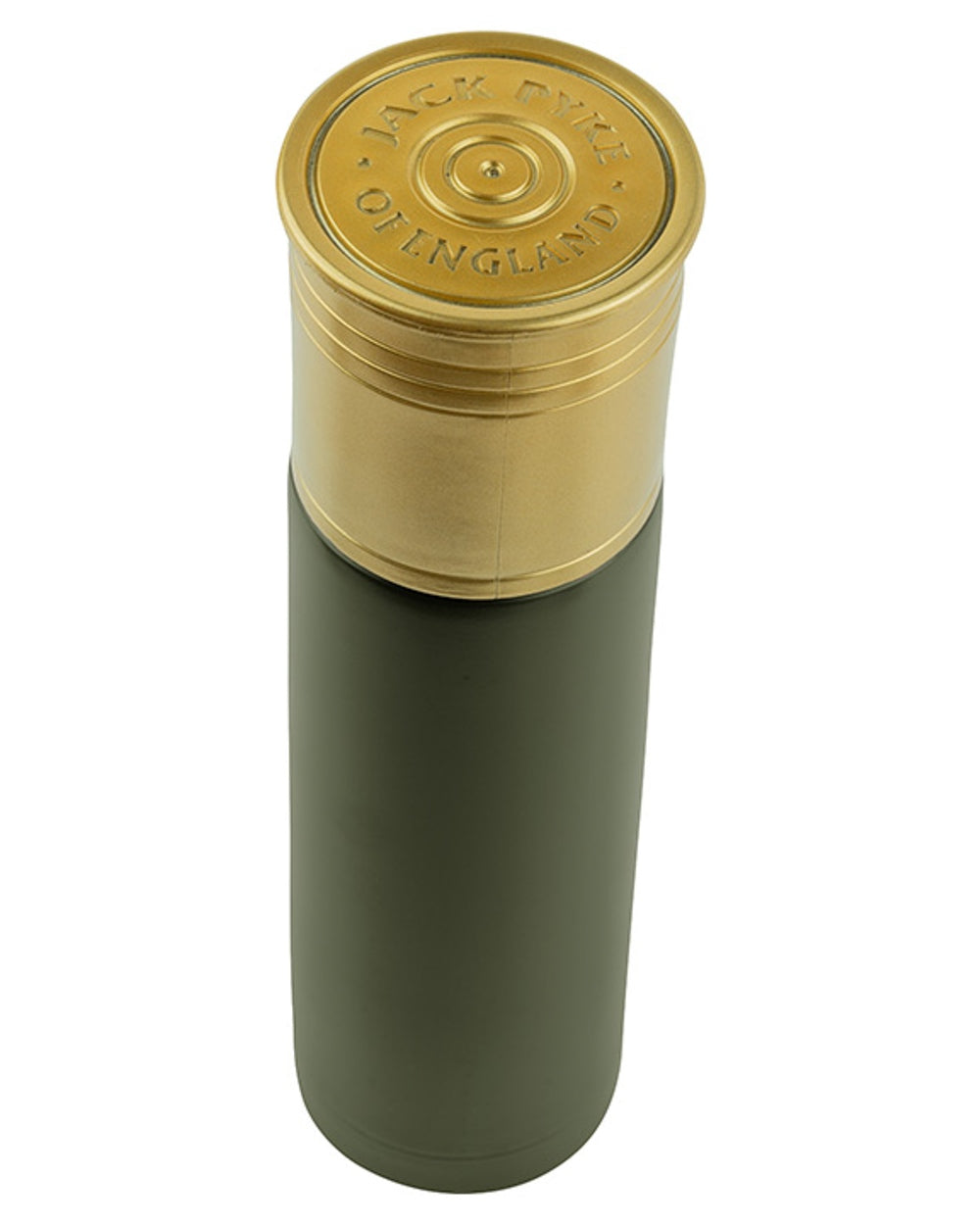 Green coloured Jack Pyke Cartridge Flask 500ml on white background #colour_green