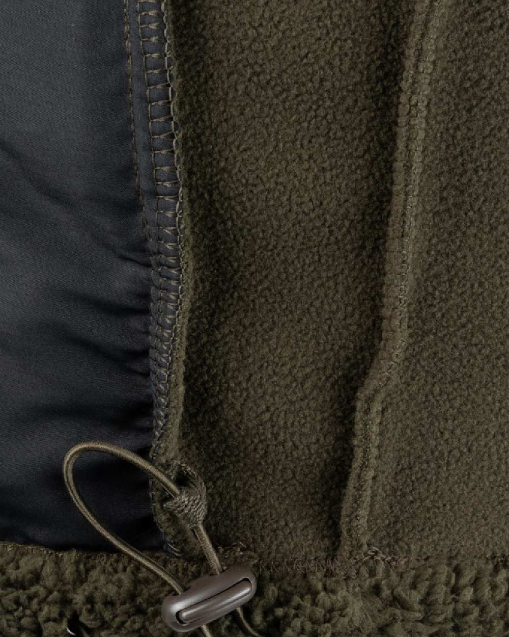 Dark Olive coloured Jack Pyke Countryman Chunky Fleece Gilet on white background #colour_dark-olive