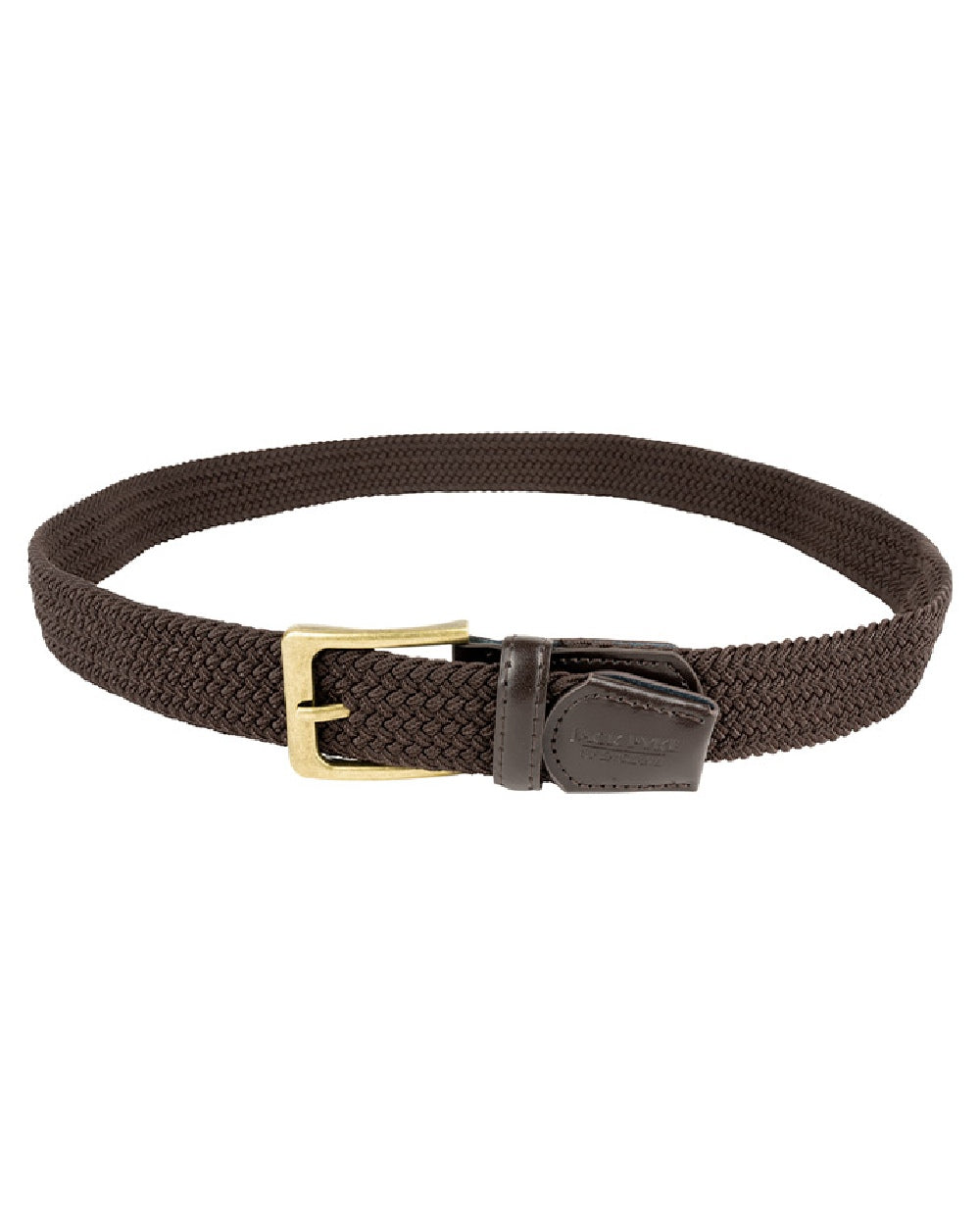 Brown coloured Jack Pyke Countryman Elasticated Belt on white background #colour_brown