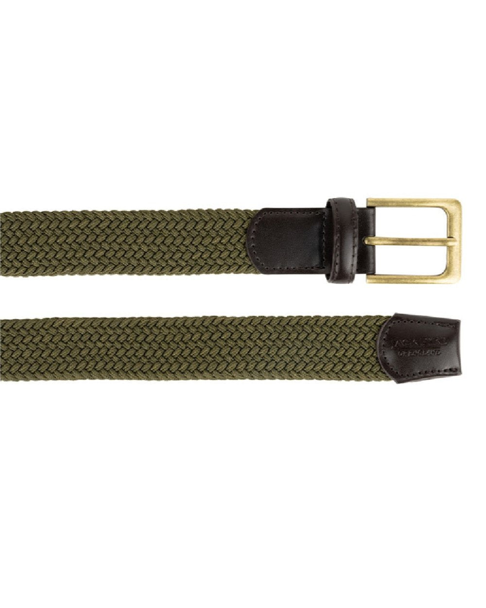 Green coloured Jack Pyke Countryman Elasticated Belt on white background #colour_green
