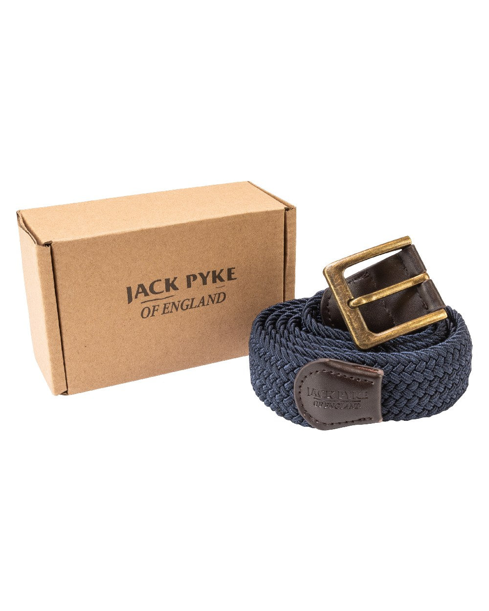 Navy coloured Jack Pyke Countryman Elasticated Belt on white background #colour_navy