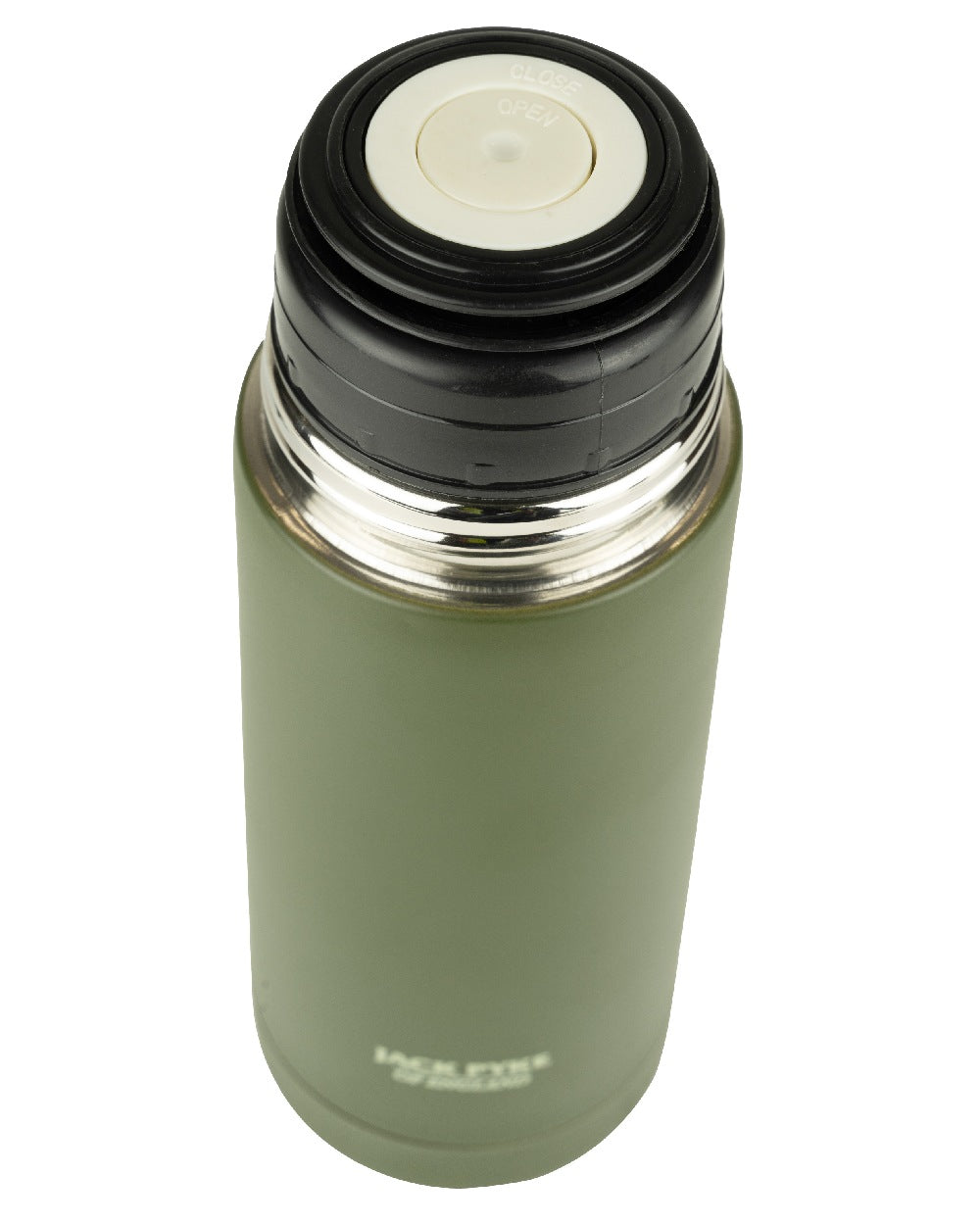 Green coloured Jack Pyke Countryman Flask on white background #colour_green