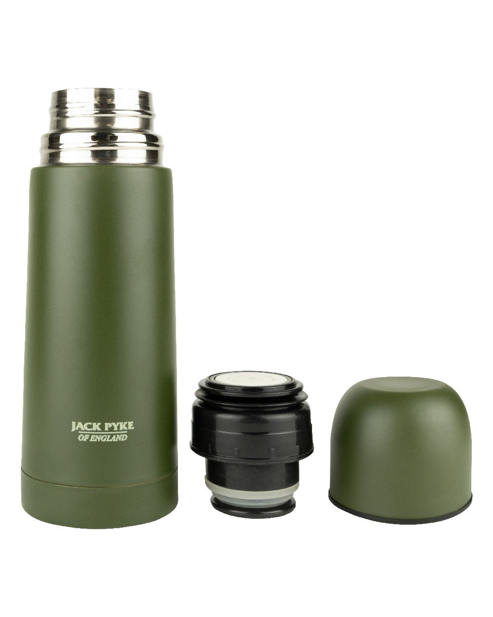 Green coloured Jack Pyke Countryman Flask on white background #colour_green