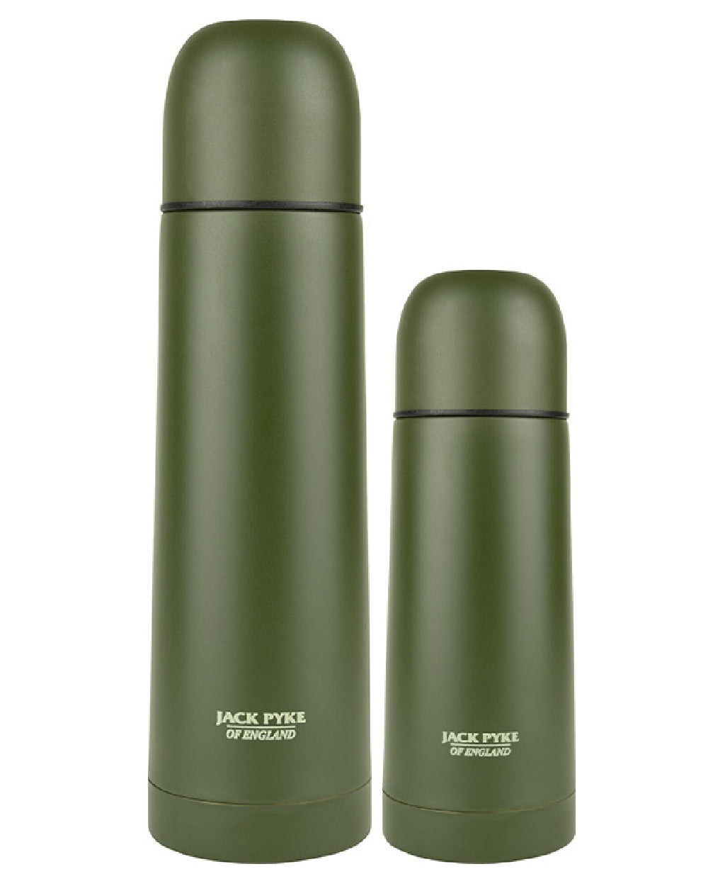 Green coloured Jack Pyke Countryman Flask on white background #colour_green