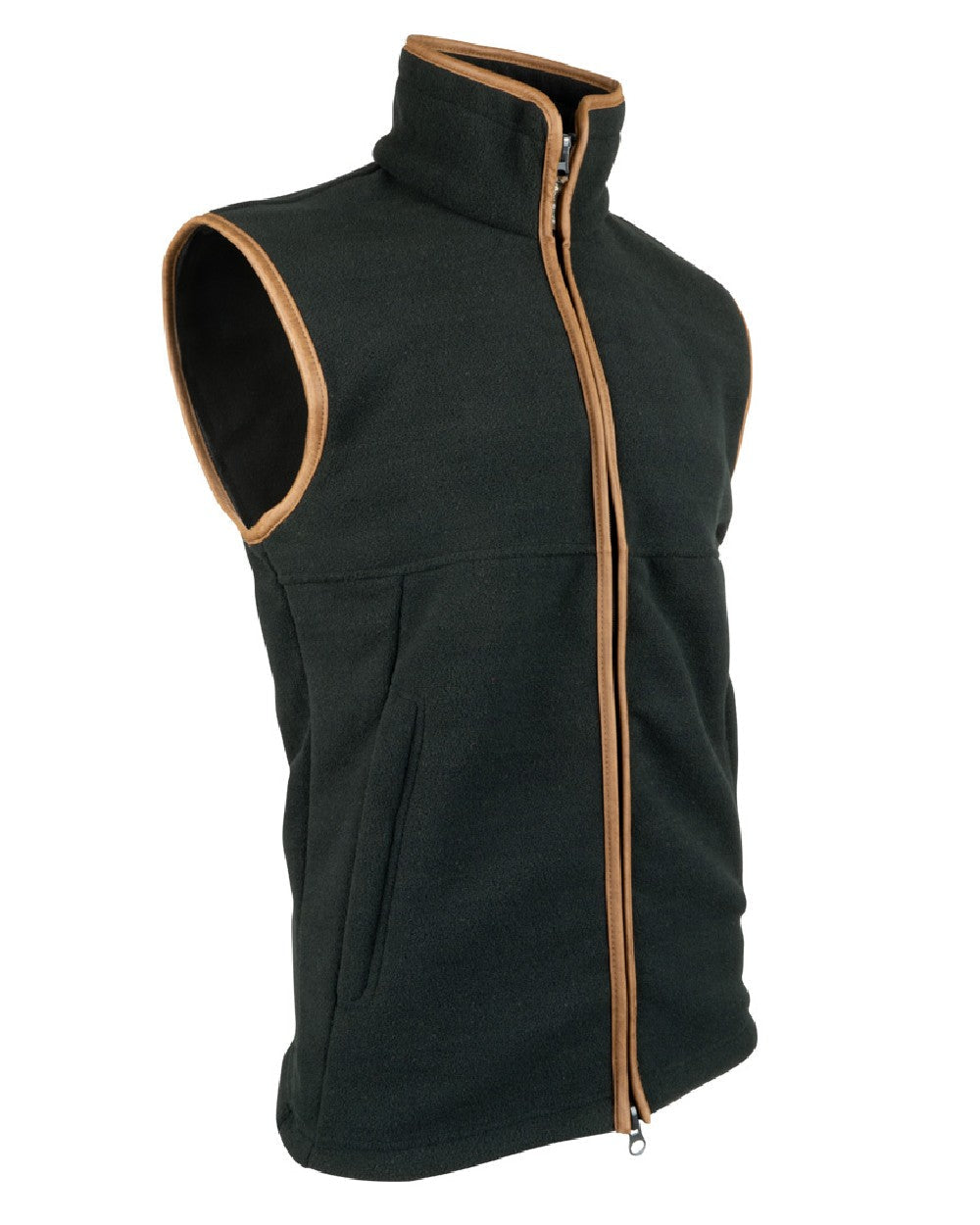 Anthracite coloured Jack Pyke Countryman Fleece Gilet on white background #colour_anthracite