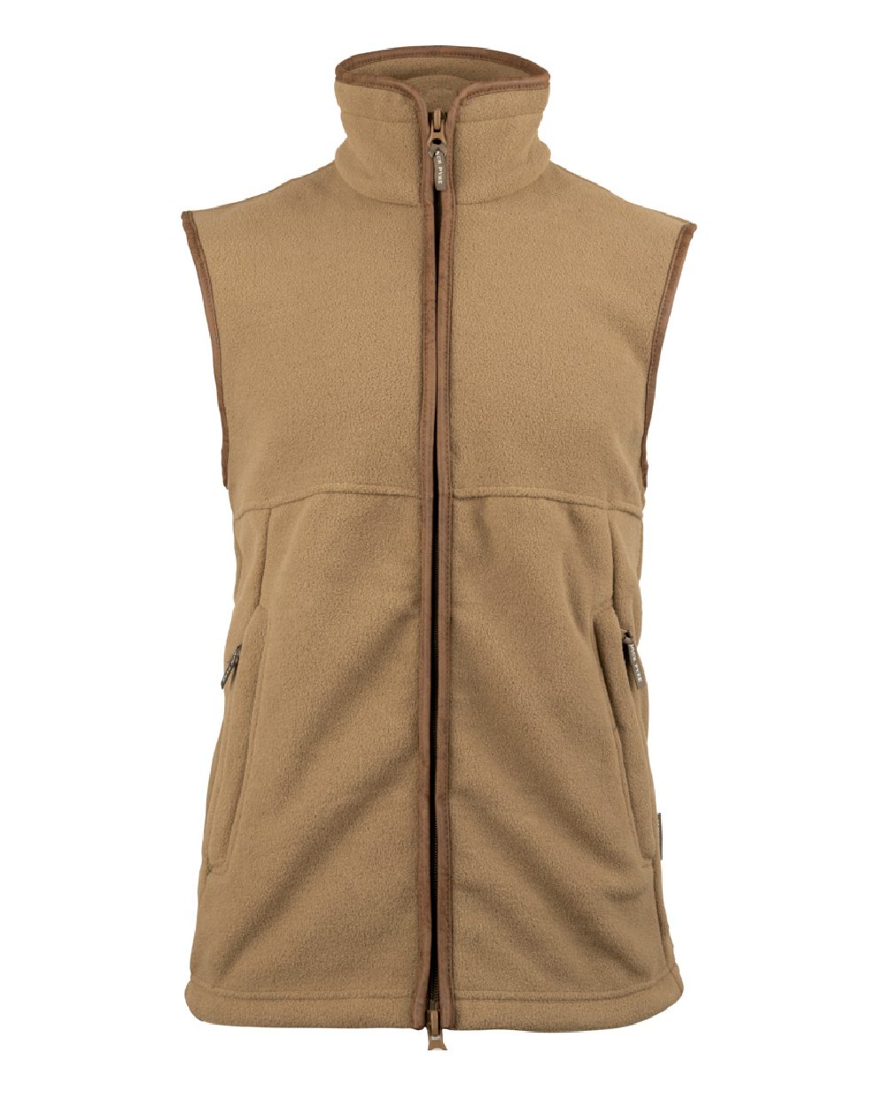 Barley coloured Jack Pyke Countryman Fleece Gilet on white background #colour_barley
