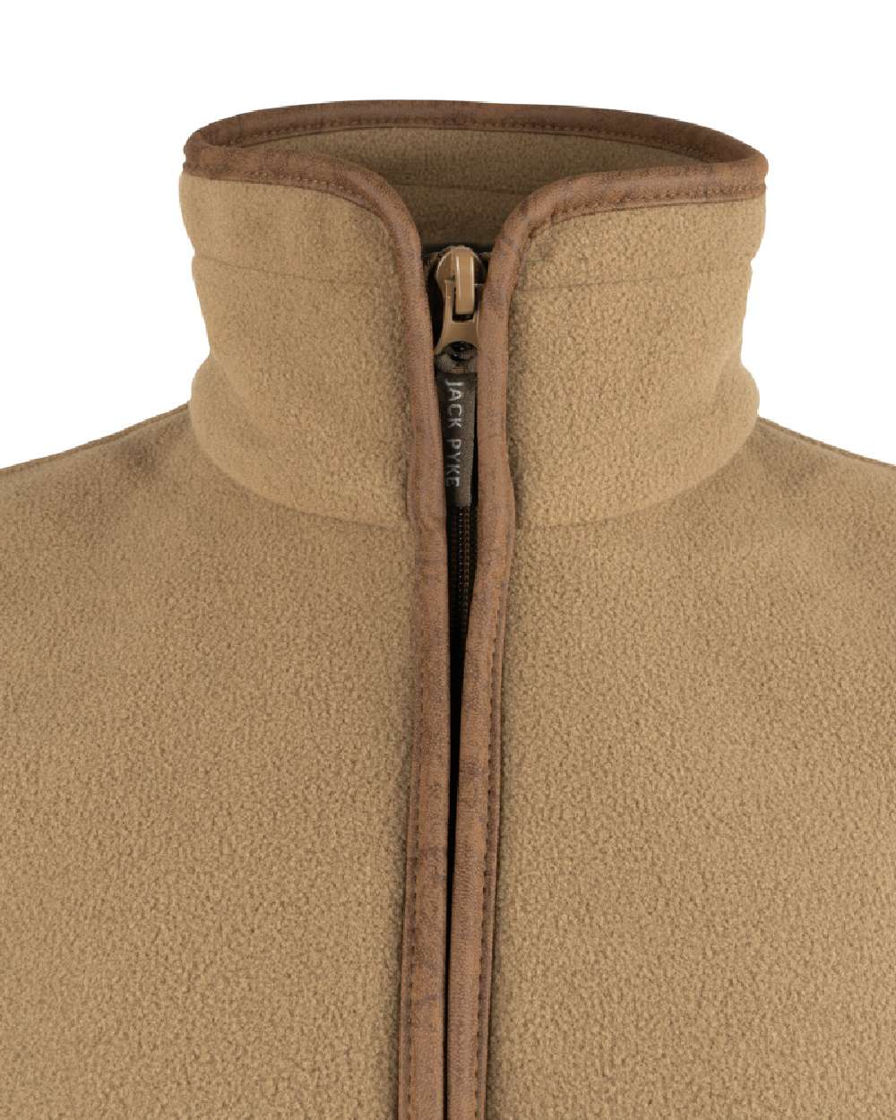 Barley coloured Jack Pyke Countryman Fleece Gilet on white background #colour_barley