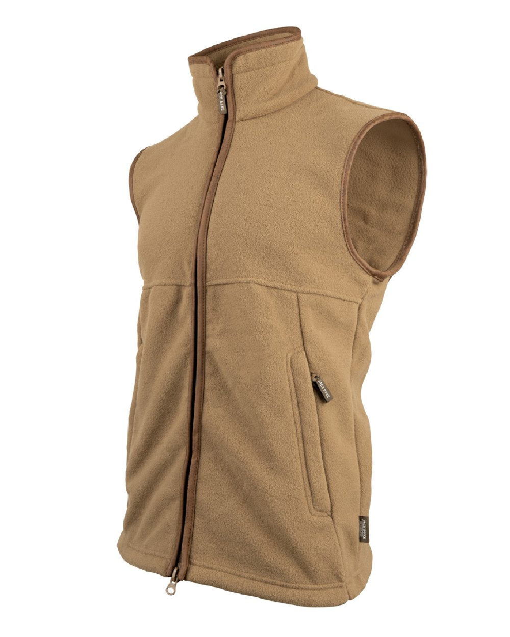 Barley coloured Jack Pyke Countryman Fleece Gilet on white background #colour_barley