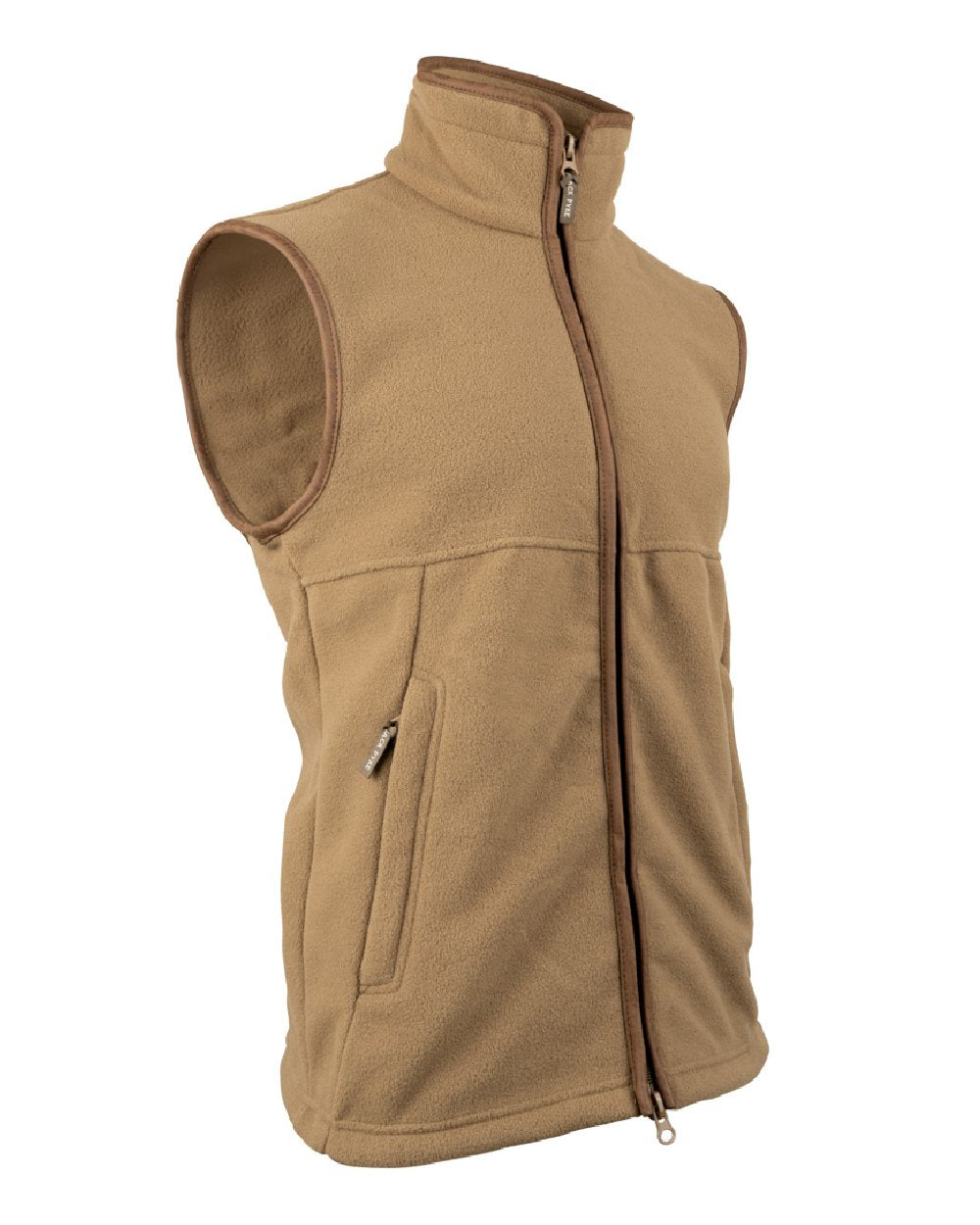 Barley coloured Jack Pyke Countryman Fleece Gilet on white background #colour_barley