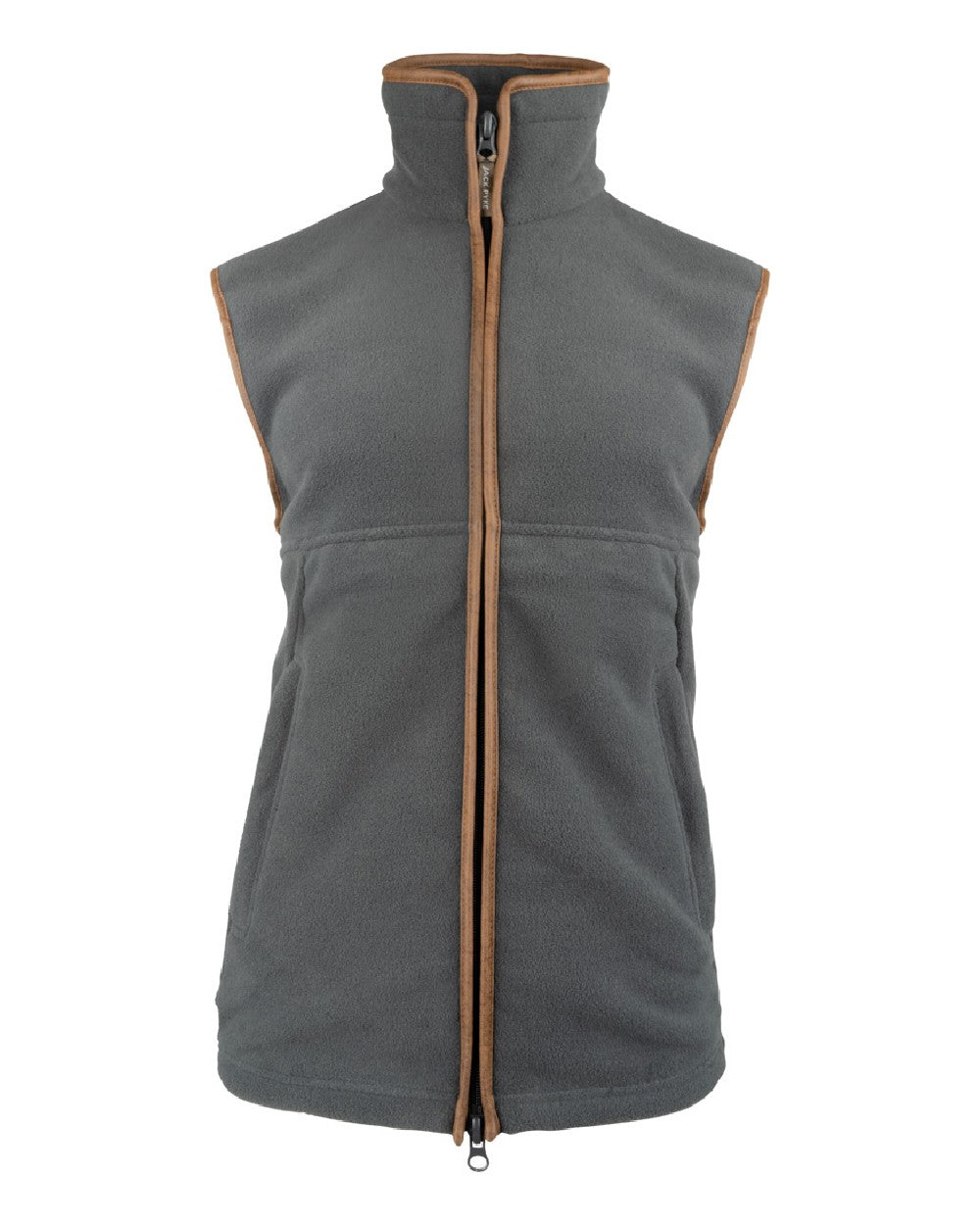 Charcoal coloured Jack Pyke Countryman Fleece Gilet on white background #colour_charcoal