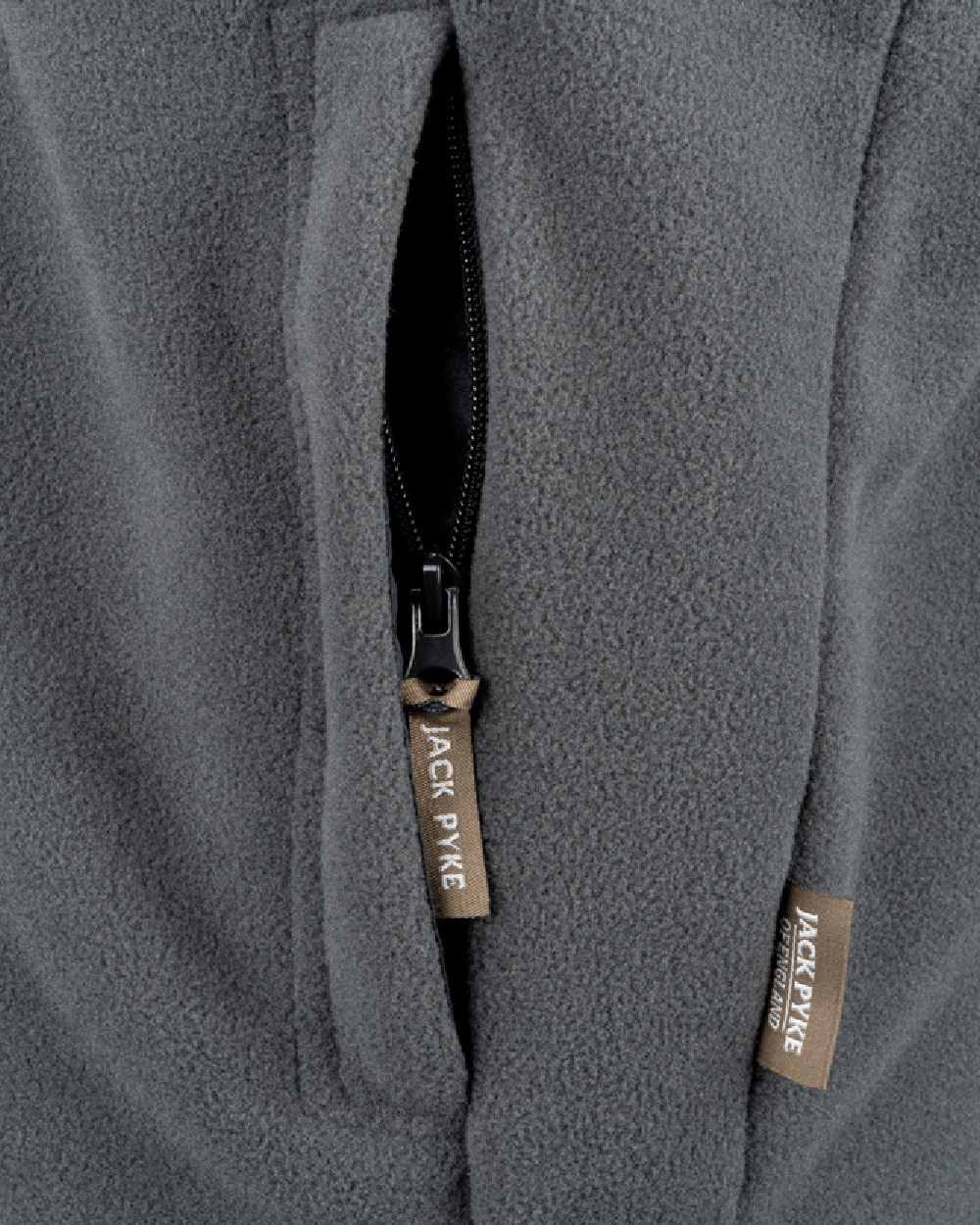 Charcoal coloured Jack Pyke Countryman Fleece Gilet on white background #colour_charcoal