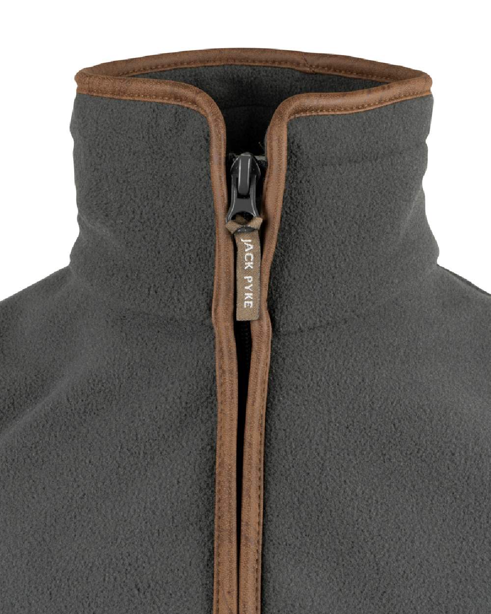 Charcoal coloured Jack Pyke Countryman Fleece Gilet on white background #colour_charcoal