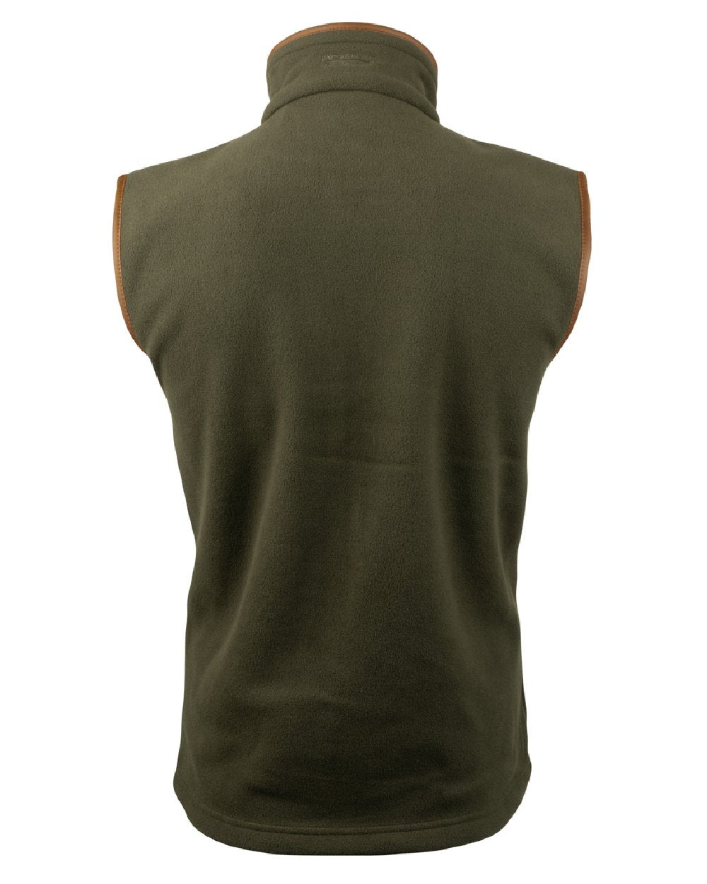 Dark Olive coloured Jack Pyke Countryman Fleece Gilet on white background #colour_dark-olive