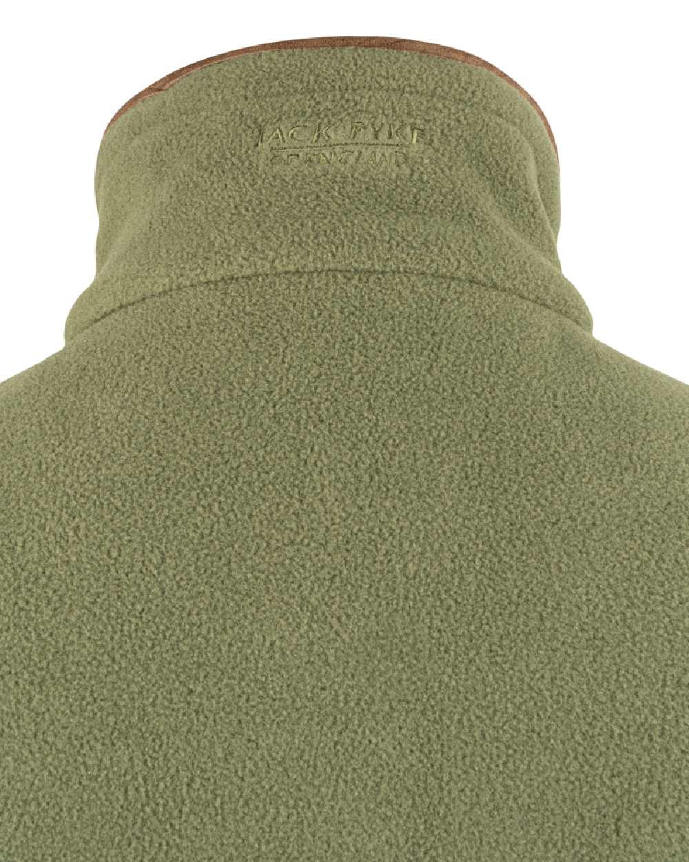 Light Olive coloured Jack Pyke Countryman Fleece Gilet on white background #colour_light-olive