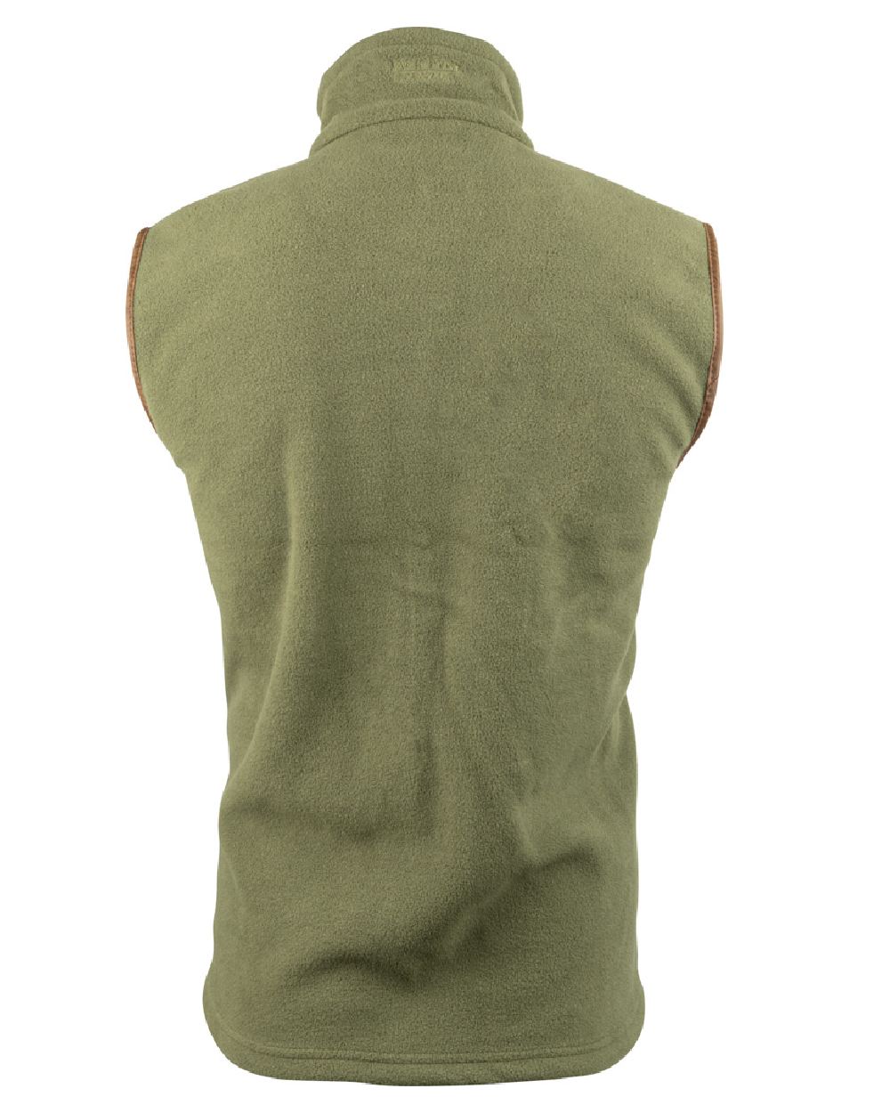 Light Olive coloured Jack Pyke Countryman Fleece Gilet on white background #colour_light-olive