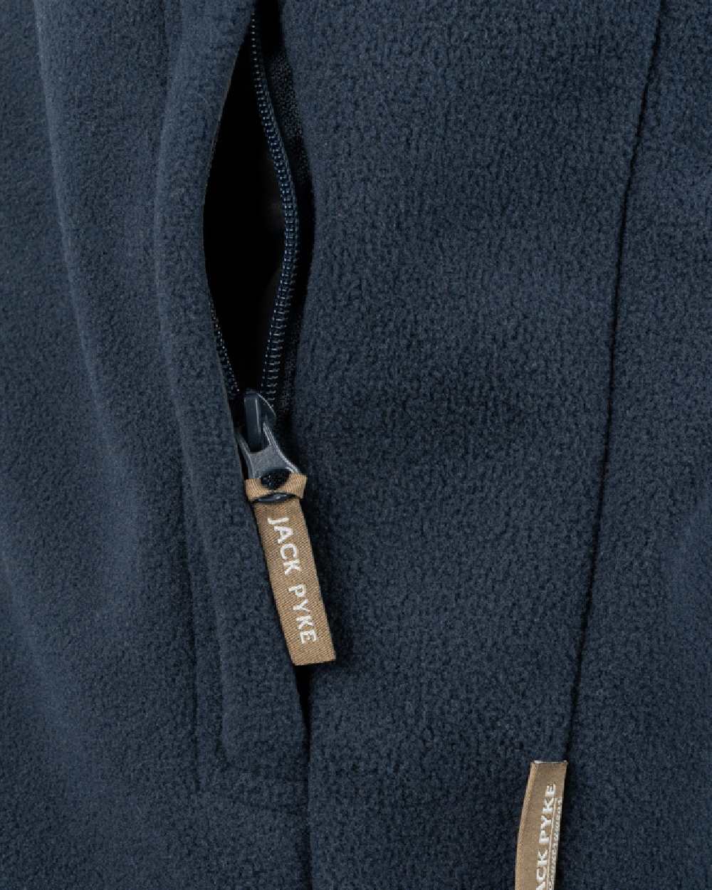 Navy coloured Jack Pyke Countryman Fleece Gilet on white background #colour_navy