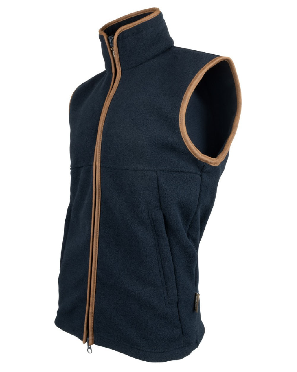 Navy coloured Jack Pyke Countryman Fleece Gilet on white background #colour_navy